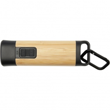 Logotrade promotional product picture of: Kuma bamboo/RCS recycled plastic torch with carabiner